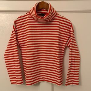 J Crew Oversized Striped Turtleneck